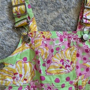 Lilly Pulitzer toddler Overalls - 2T, green pink